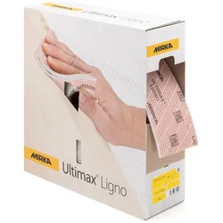 MIRKA ULTIMAX LIGNO Streifen Papier 115mm x 125mm SOFT UNGELOCHT P150 VPE: 130 STÜCK auf ROLLE (UL12706315)