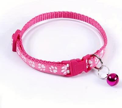 Quick Pick Pro Colorful Cat Collar With Bell Adjustable Kitten Collar For Stylish Everyday Comfort rose