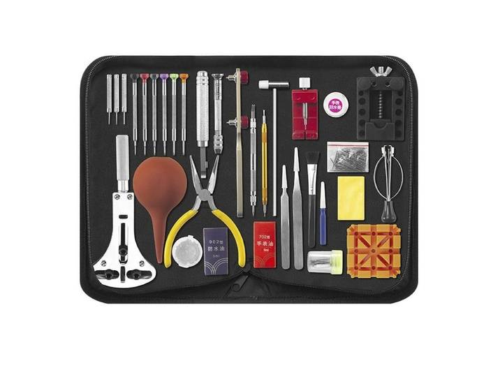 Kit d'outils d'entretien pour montre mécanique, pour retirer et remplacer le bracelet, changer la pile et retirer le fond du boîtier.