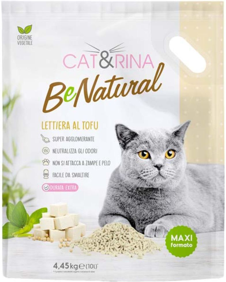 CATRINA Cat&Rina BeNatural Lettiera Vegetale Tofu e Pesca 10 Litri 10 LITRI