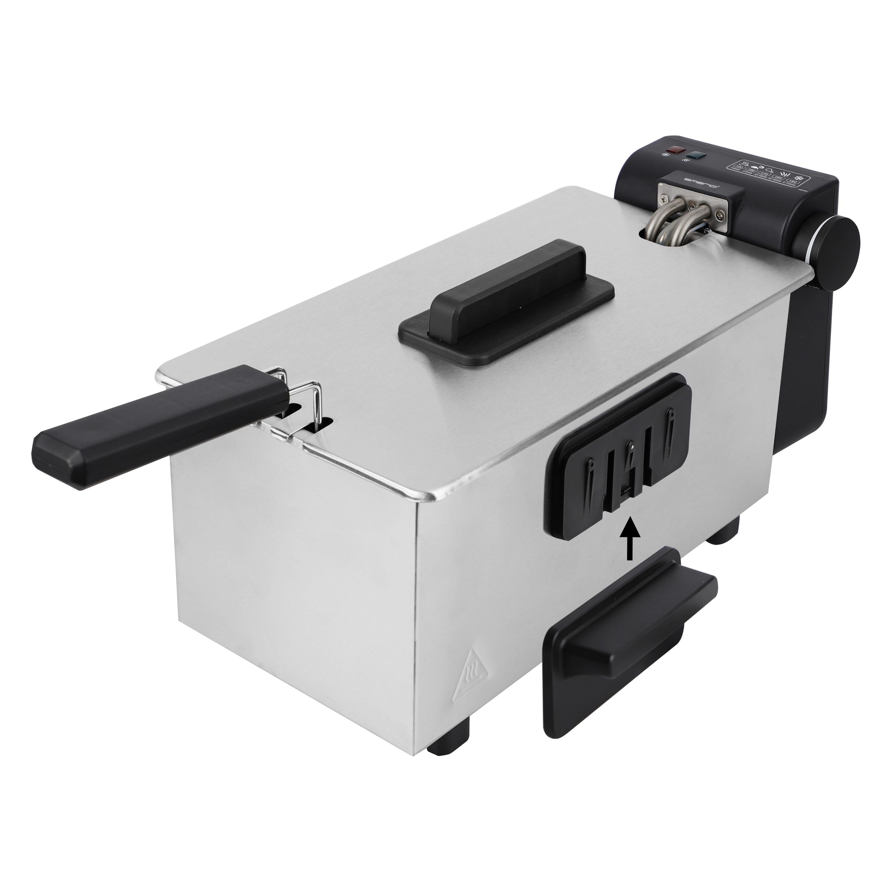 Emerio Fritteuse, 3L, Thermostat, PFAS frei, Kaltzone (3 l) (DF-132653)