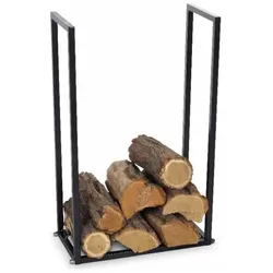 Markone, Zubehör Kerzen + Kamin, BRENNHOLZREGAL R114 35/25/110 cm, Holzkorb