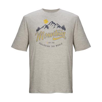 T-Shirt KILLTEC "KOS 24 MN TSHRT", Herren, Gr. S, mittelgrau, Obermaterial: 92% Polyester, 8% Elasthan, Shirts T-Shirt, Feuchtigkeitstransportierend, schnelltrocknend, Adventure-Print