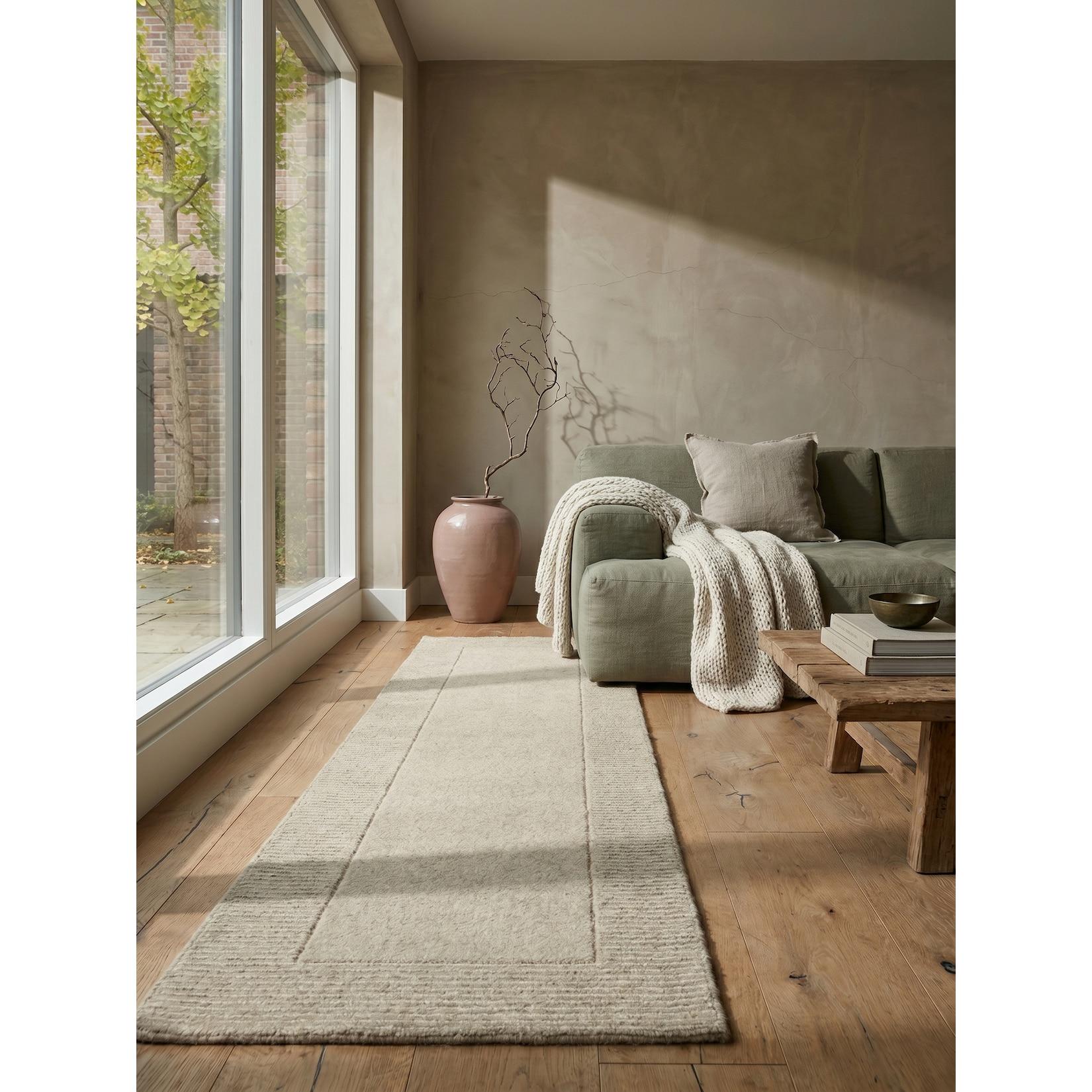 Läufer Wolle Natur 60 x 230 cm - MOLE Kadima Design