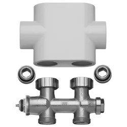 Kermi Ventilhahnblock DG inklusive Blende weiß mit dynamischer Durchflussregelung, ZV02120001 ZV02120001