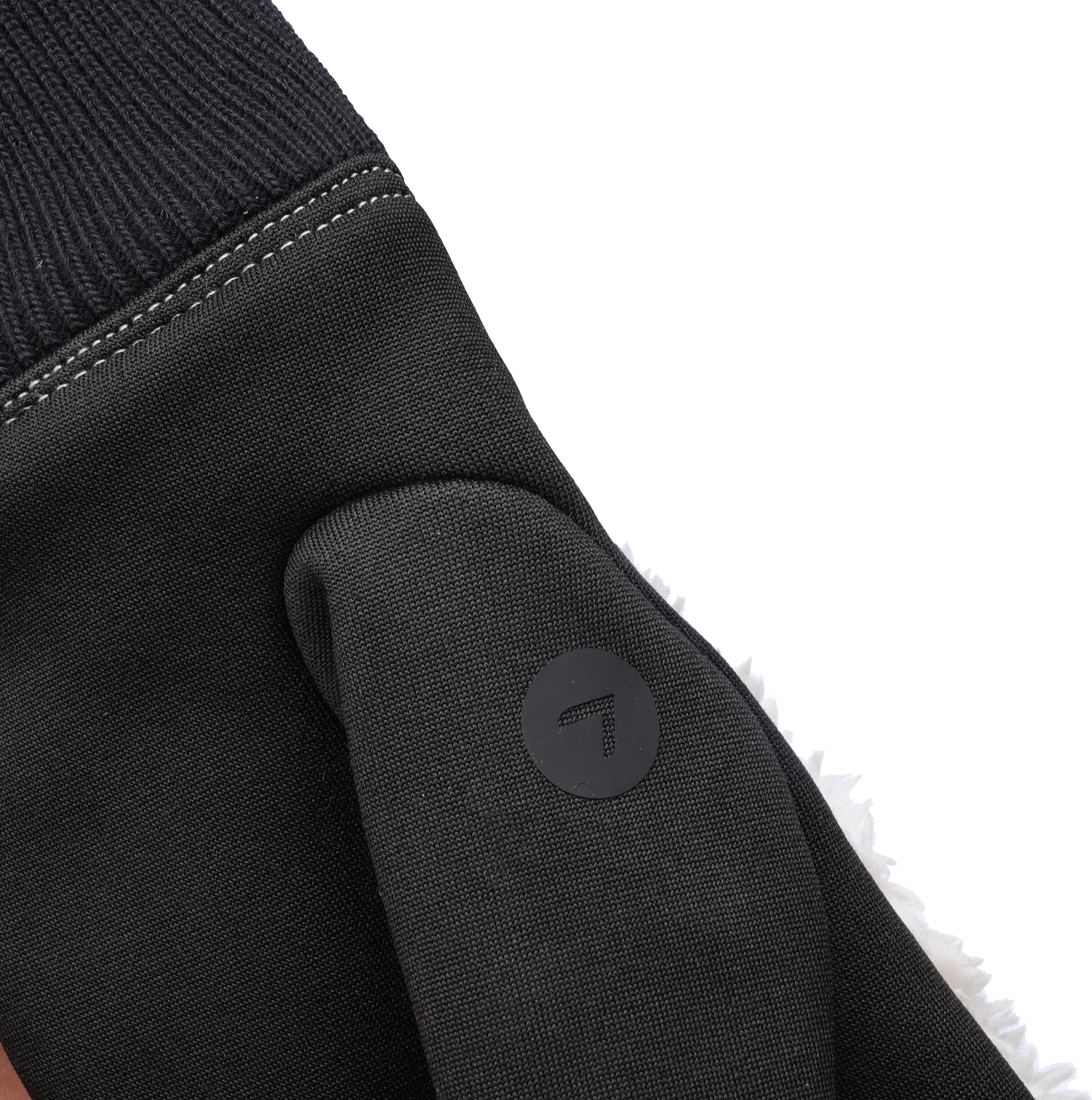 Fäustlinge LUHTA "LUHTA NEVALA", Damen, Gr. L (9/9,5), schwarz-weiss (powder), Obermaterial: 100% Polyester, Handschuhe Fäustlinge, mit gepolsterter Rückhand powder L (9/9,5)