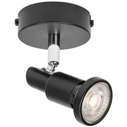 OSRAM LED SPOT GU10 1er Wand- und Decken Strahler dimmbar Schwarz 2700K warmweiße Lichtfarbe - austauschbare LED-Lampe, hohe Farbwiedergabe