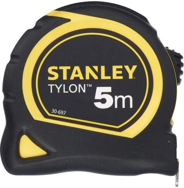 Mètre-ruban Stanley Tylon longueur 5m boîtier plastique robuste résistant aux chocs nervuré (1-30-697)