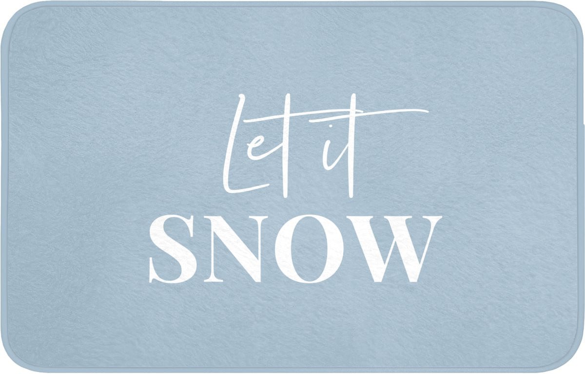 Antislip WC mat Let it snow - Blauw - 80 x 50 cm
