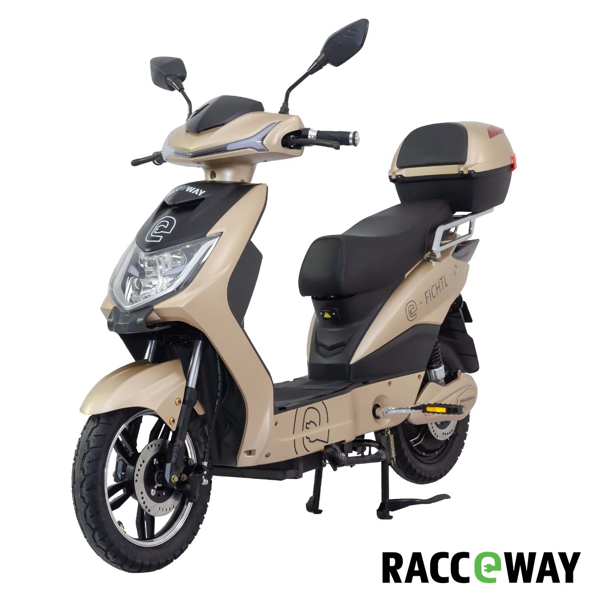 Elektro-Scooter RACCEWAY E-FICHTL, in gold-matt, mit 20Ah Batterie