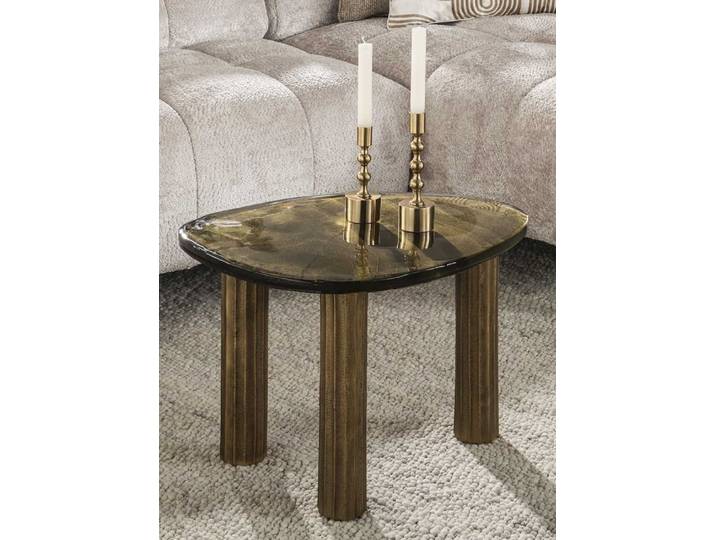 Couchtisch Mira 2 , Glas , Antikgold
