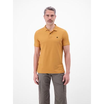 Poloshirt LERROS "Poloshirt Herren COOL & DRY atmungsaktiv Piqué", Herren, Gr. L, gelb (dull peach), 60% Baumwolle, 40% Polyester, ohne Ausschnitt, Shirts, Trocknet schnell, angenehm kühl, pflegeleicht, kurzarm, einfarbig