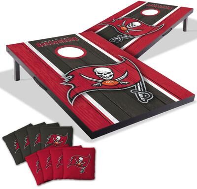 Skip's Garage Tampa Bay Buccaneers NFL Compact 2x3 Tailgate Cornhole Board Set