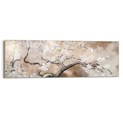 Wandbild REINDERS "Baum mit Blüte", beige (farbe bild(er): beige), B:156cm H:52cm T:3cm, Bilder, Wohnzimmer - Beige - MDF - Blumen und Pflanzen - 156x52 cm