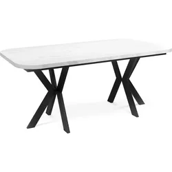 ESSTISCH Olivia ausziehbar rechteckig, Marmor Weiß 200-280/100/76