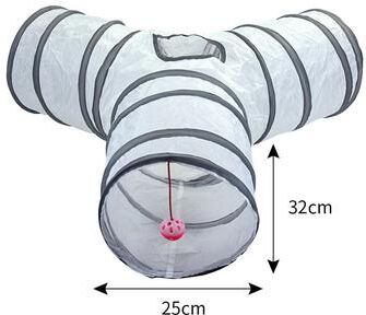 Inspire Select Foldable Cat Tunnel Toy Interactive Pet Play Tunnel Tube For Kittens & Indoor Cats y Shape Tunnel