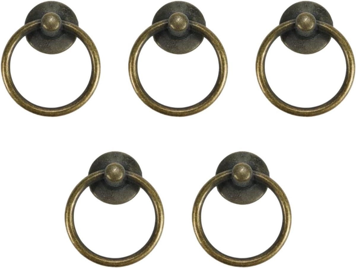 Druppelring Trekknoppen Ladehandgrepen Antieke Brons Afwerking 43 cm