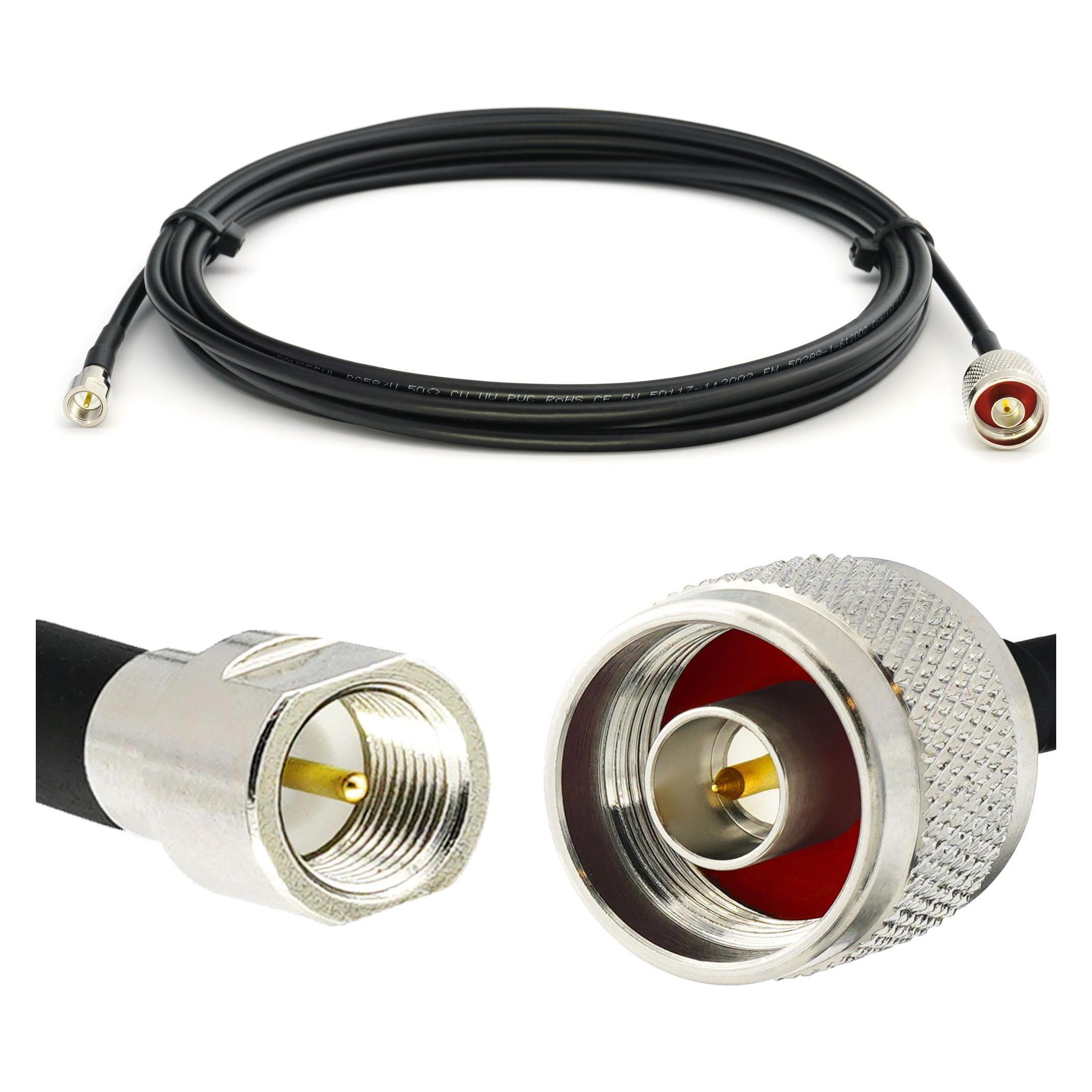 Rangeful FME Male to N Male 3m RG58/U Coaxial Cable RG58-FMEM-NM-3 (RG58-FMEM-NM-3)