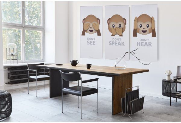 FibroTech Akustikbillede Don'T Speak, 9mm, 60x120cm, Hvid