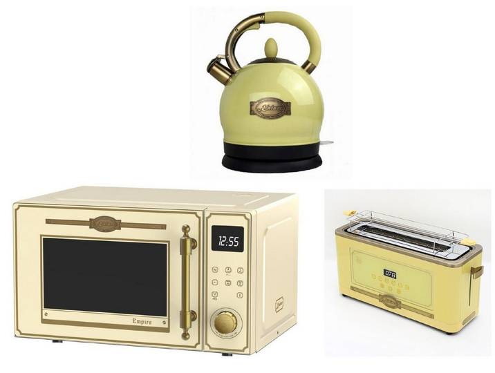 Kaiser Küchengeräte Mikrowelle, 25 l, Mikrowelle Wasserkocher Toaster