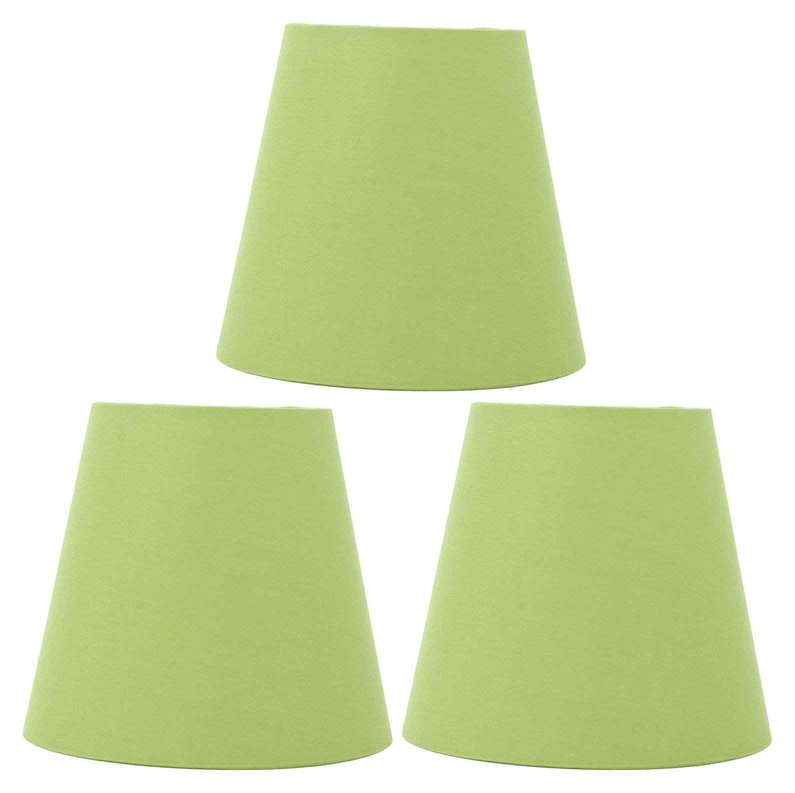 Set van 3 moderne stoffen lampenkappen E14 - Groen