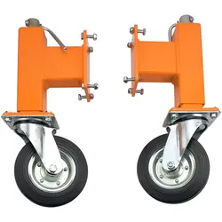 Stützräder Set 160 x 50 mm für Schneepflug Schneeschild Höhenverstellbar