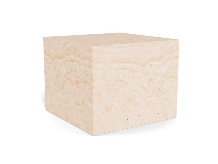 Varese Couchtisch, Travertin-Marmor 50x50