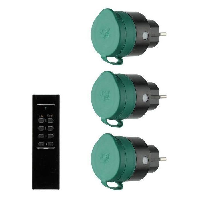 Tarmo Remote control outdoor sockets, set of 3 (320921)