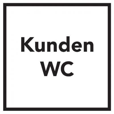 Aufkleber I Türschild Kunden-WC, Folie, selbstklebend, 150x150mm