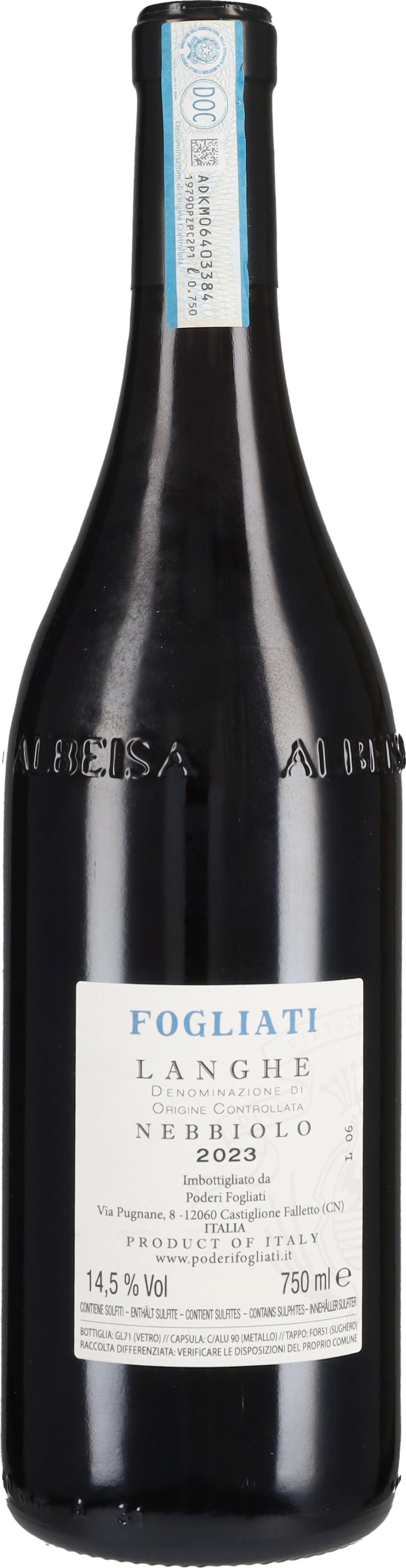 Poderi Fogliati Nebbiolo Langhe 2023
