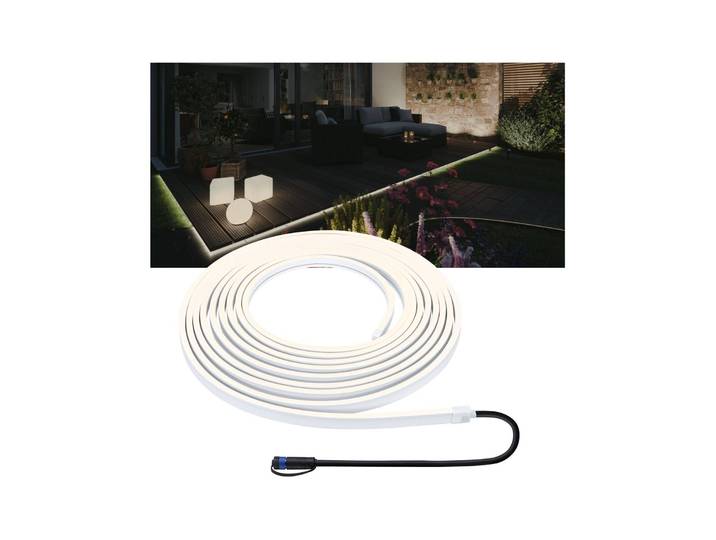 Paulmann Plug & Shine Smooth LED-Stripe 3.000K 10m Smooth, dimmbar, weiß / opal, Kunststoff, Modern