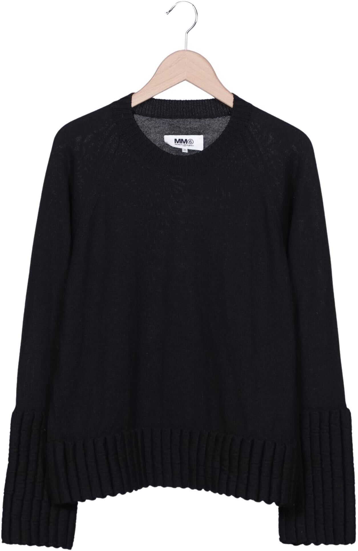 MM6 Damen Pullover, Schwarz, Gr. M, Synthetik / Wolle / Elasthan - Second Hand