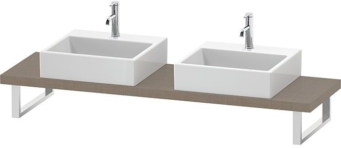 Duravit L-Cube Konsole LC101C07575 Stärke 4.5 cm, leinen, für Aufsatzbecken, variabel