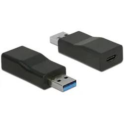 Delock Konverter USB 3.1 Gen 2 Typ-A Stecker > USB Type-CTM Buchse Aktiv schwarz