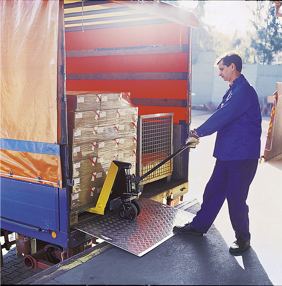 kaiserkraft Überfahrbrücke, mobil, Tragfähigkeit 600 kg, Überfahrlänge 1500 mm