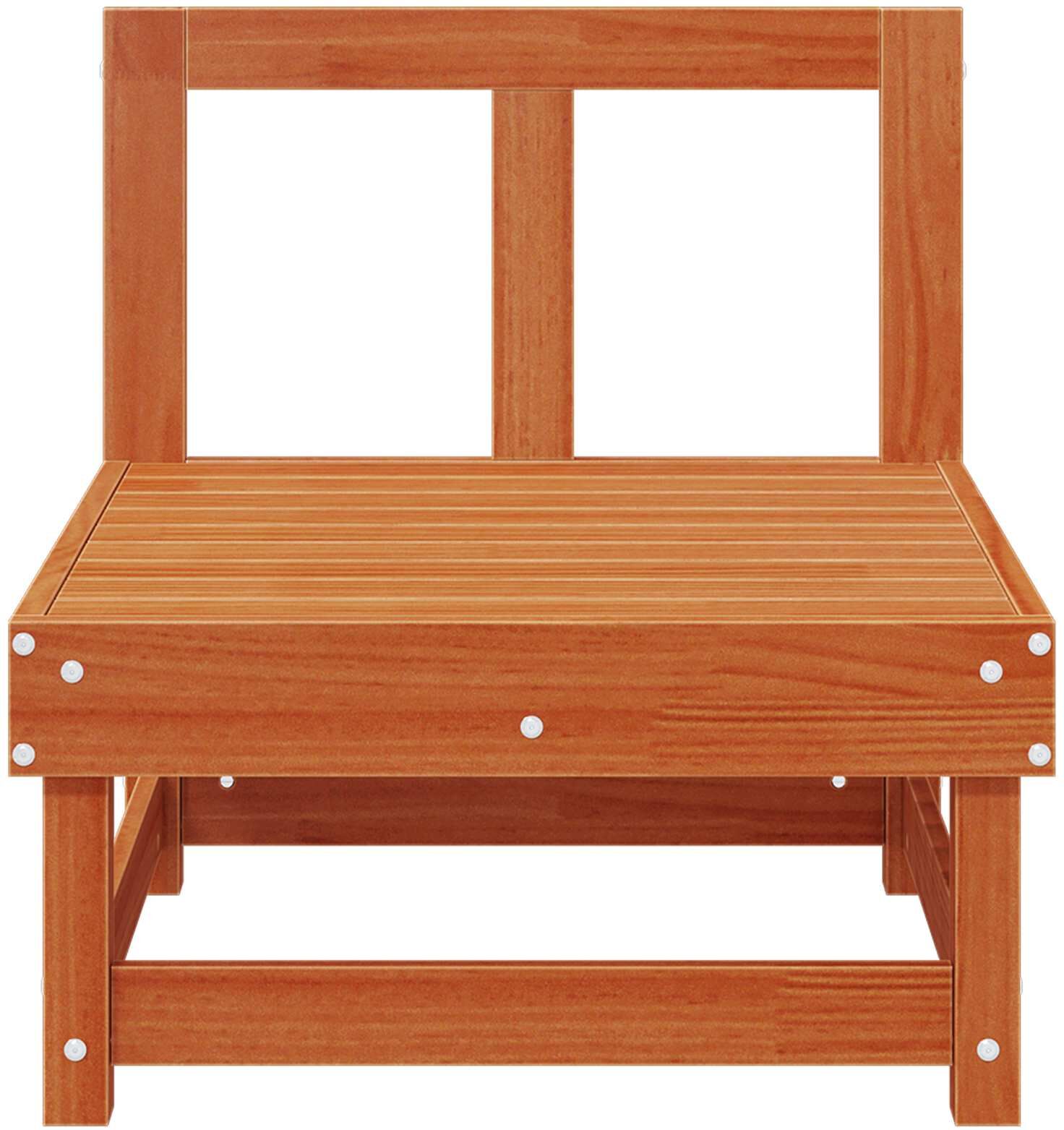 vidaXL Sofa de jardin milieu Pin massif Brun Ciré