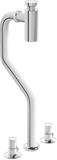 VitrA Plural Design-Siphon-System A45157 chrom, für Bodenablauf, Bodenmontage