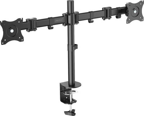 Digitus DA-90349 Monitor-Tischhalterung 2 Display(s) 38,1cm (15 ) - 68,6cm (27 ) Schwarz Drehbar, Höhenverstellbar, Neigbar
