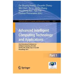 Advanced Intelligent Computing Technology and Applications, Fachbücher von Wei Chen, Prashan Premaratne, De-Shuang Huang, Yijie Pan, Chuanlei Zhang, Bo Li, Wenzheng Bao