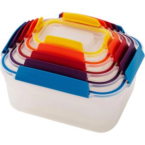 JosephJoseph Frischhaltedose Nest Lock, aus Kunststoff, 0,23 - 3 Liter, transparent, luftdicht, Set, 5-teilig