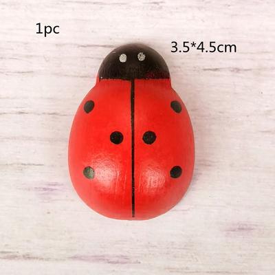 Inspire Essentials Wooden Ladybug Miniature Fairy Garden Decor DIY Craft Ornament e