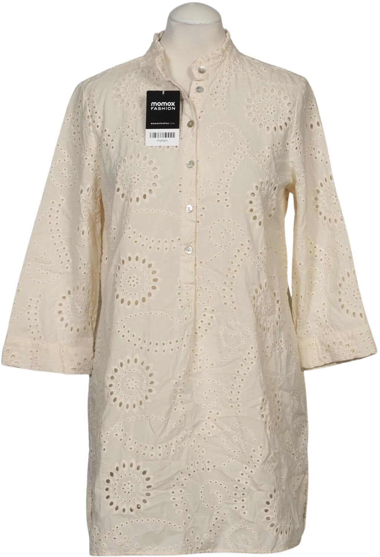 Hallhuber Damen Bluse, Cremeweiß, Gr. EU 36, Baumwolle - Second Hand