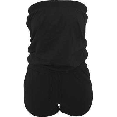 Jumpsuit URBAN CLASSICS "Urban Classics Damen Ladies Hot Jumpsuit", Damen, Gr. 4XL, US-Größen, schwarz, 95% Baumwolle, 5% Elasthan, unifarben, normal, Overalls Jumpsuit