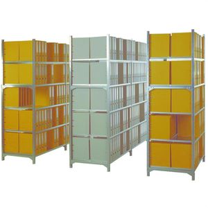 Manuflex Anbauregal Budget RA2572, für Aktenregal, 5 Ordnerhöhen, 96 x 190 x 60cm Doppelregal, silber