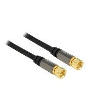 Delock HF-Kabel F-Stecker M bis M 2 m 85 dB Schwarz (88919)