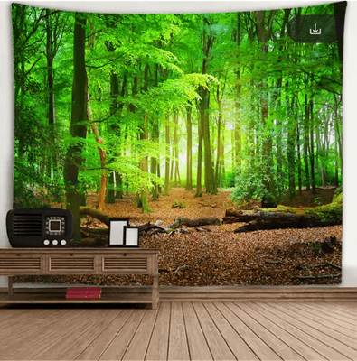 Inspire Picks 3D Window Scenery Tapestry Nature Wall Mural Background Decor 19 230x150cm