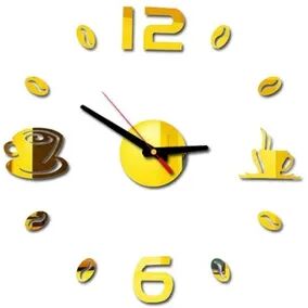 Universal Stock Modern DIY Wall Clock Acrylic Silent Quartz Wall Clock For Living Room Decor gold