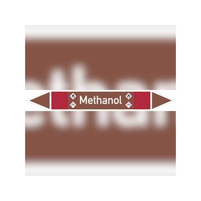Rohrleitungskennzeichen Methanol - 270x37 mm Folie selbstklebend