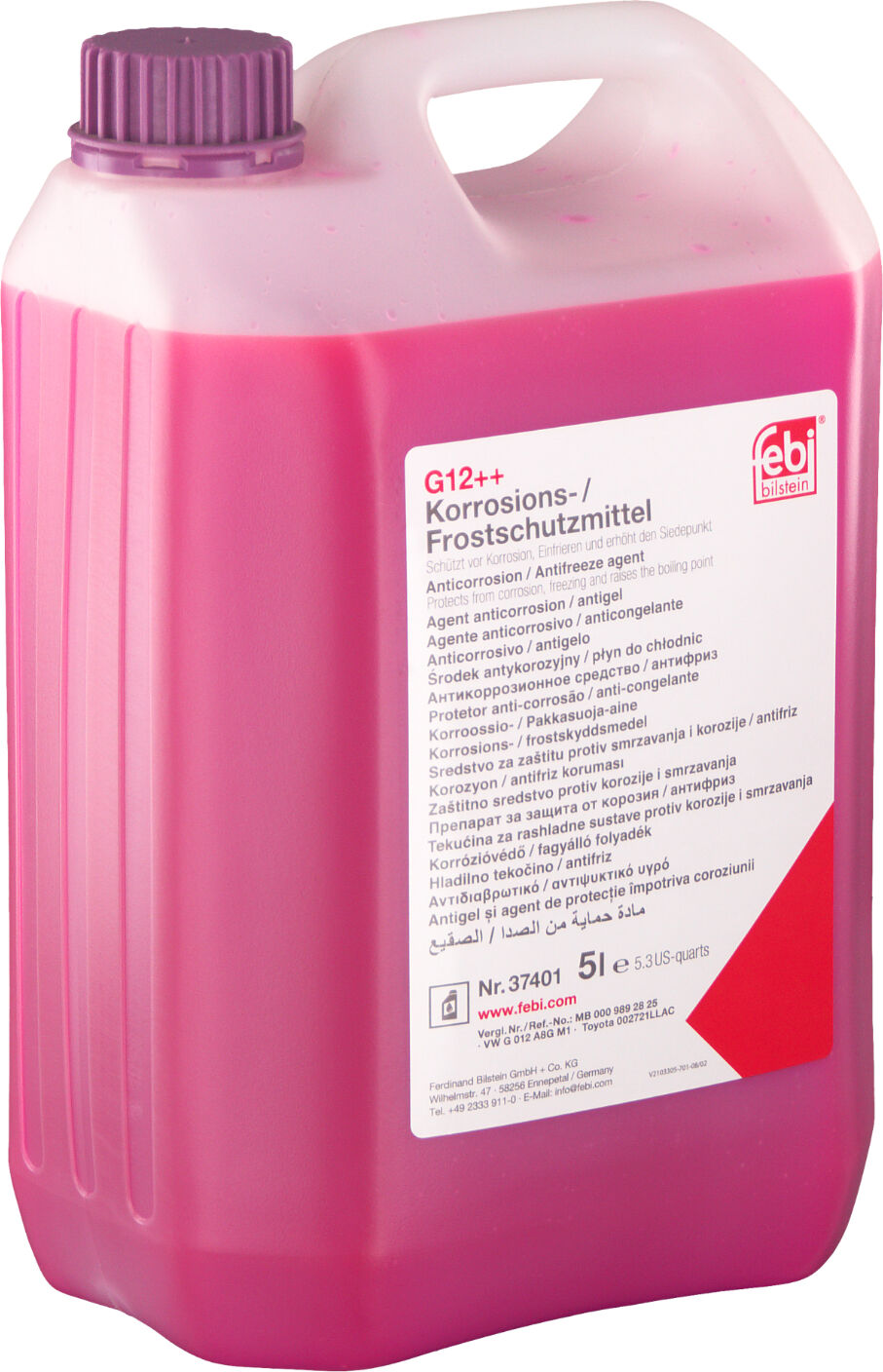 Febi Bilstein Frostschutz Kühlerfrostschutz 12++ - Lila [5 L] 37401 5l Für Vw Audi Man Mercedes Toyota