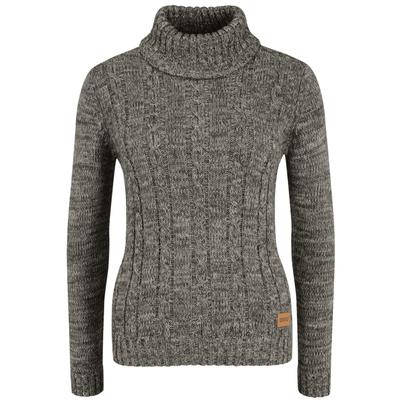 Rollkragenpullover OXMO "Rollkragenpullover OXPhilipa", Damen, Gr. XL, grau (dunkelgrau), Obermaterial: 100% Baumwolle CO., Pullover Rollkragenpullover